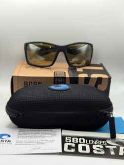 Costa Reefton Black Frame With Sunrise 580P Lenses In Excellent Condition