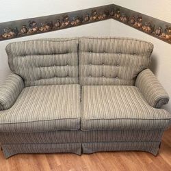 Sofa - Love Seat, Green & tan