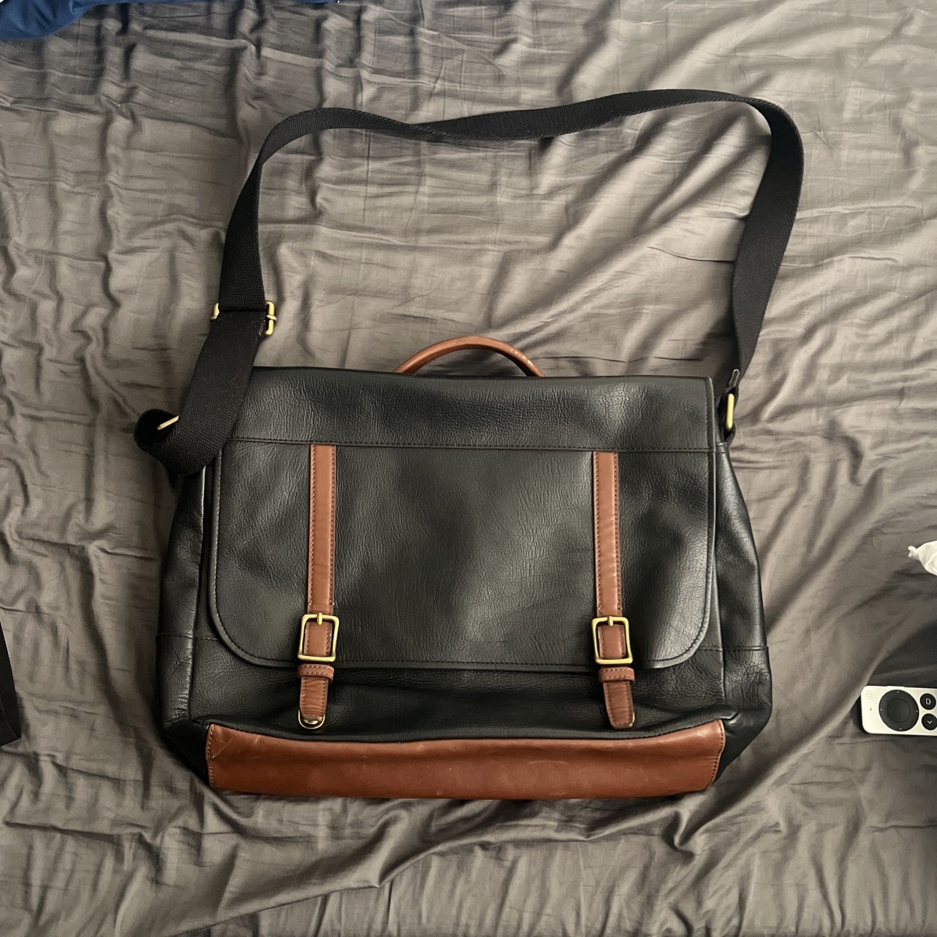 Fossil Leather Messenger Bag (original price $250)