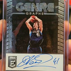 2022 Donruss Elite Genre Graphs Auto Dirk Nowitzki On-Card Autograph!