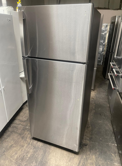Stainless Top Freezer Fridge (Brand Unknown) – Clean, 19 cu ft