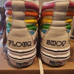 Vans X Flour Shop Hightops W Size 6.5