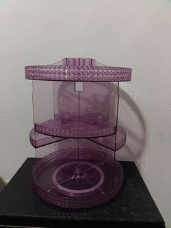Purple Acrylic Makeup Skincare Organizer