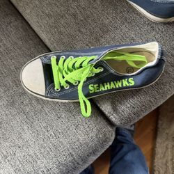 Seahawks Coffee Cup And Tennis Shoes 