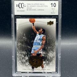 2009-10 Upper Deck MJ Legacy Collection Gold #2 Michael Jordan BCCG MINT 10