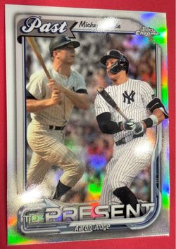 2026 Topps Chrome Mickey Mantle Aaron Judge Past to Present PTP-1 Yankees