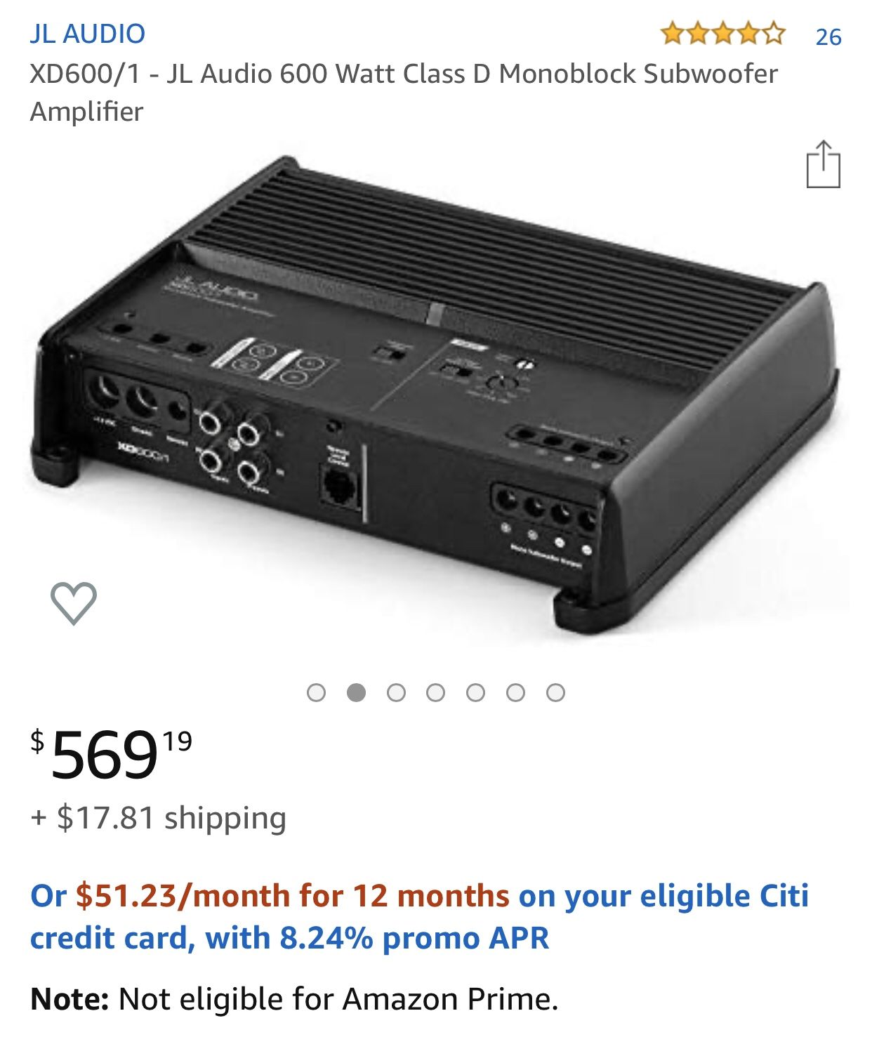 JL Audio XD 600/1