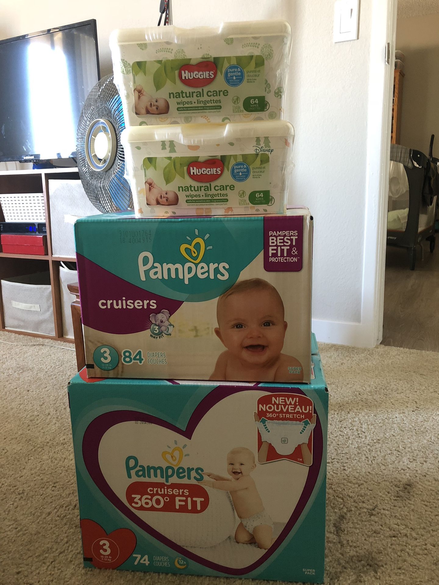 Pampers $20 EACH +FREE WIPES SELLING ALL TOGETHER