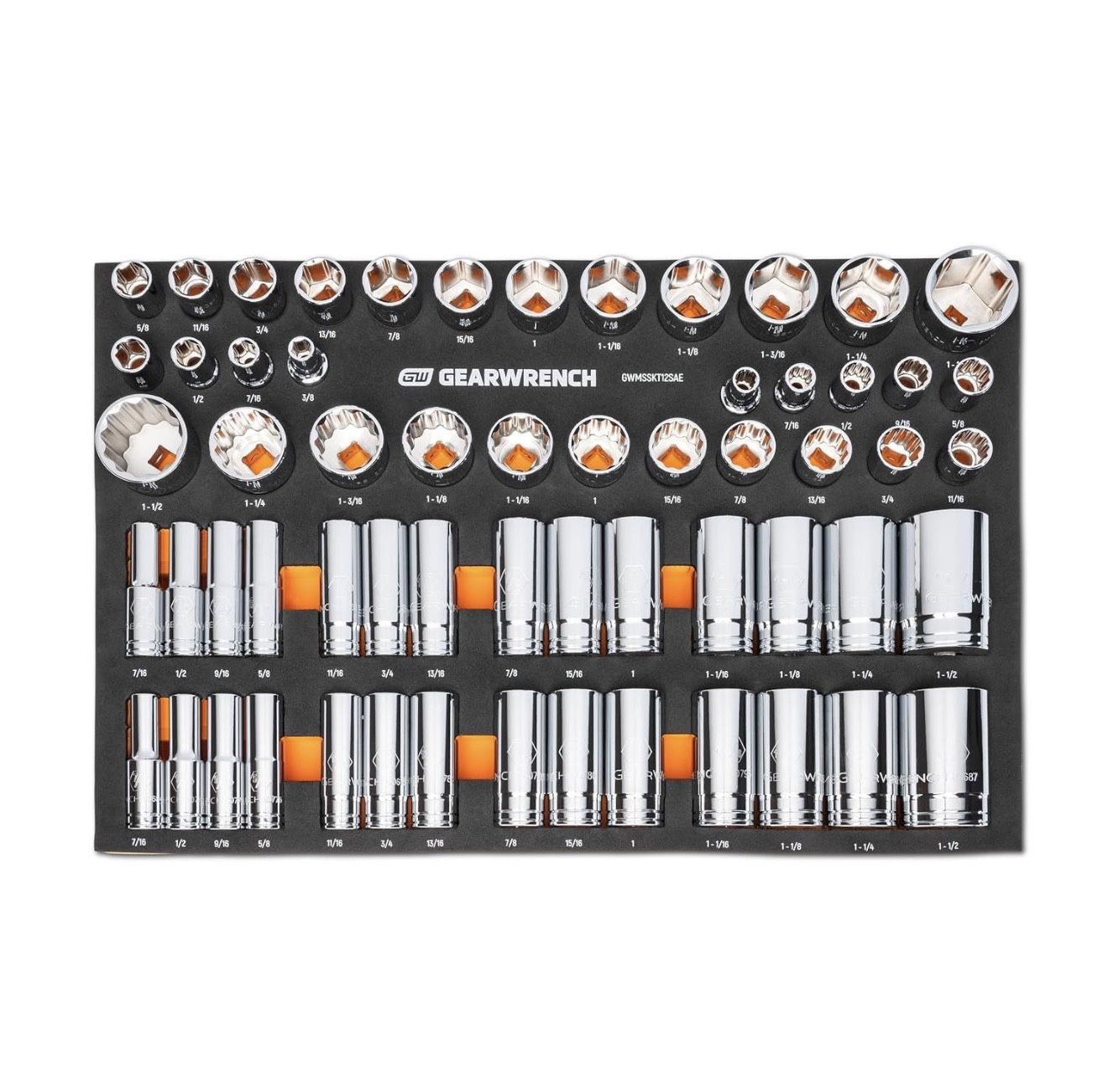 GEARWRENCH 60 PIECE SAE STANDARD & DEEP SOCKET SET