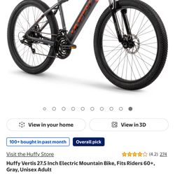 Huffy Vertis 27.5 Inch Electric Mountain Bike