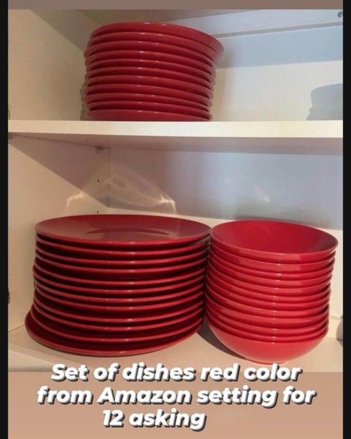 Red Plate Set