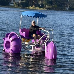 New lime, green aqua trike with blue canopy (exactly like the purple trike, pictured only in green)