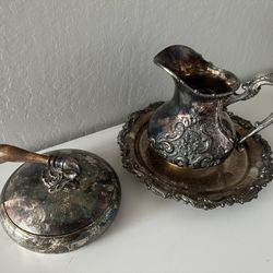 Antique Silver Plate Set 11 ,  9 Inches 