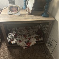 Small Dog Kennel With Hard Top Shelf Like 