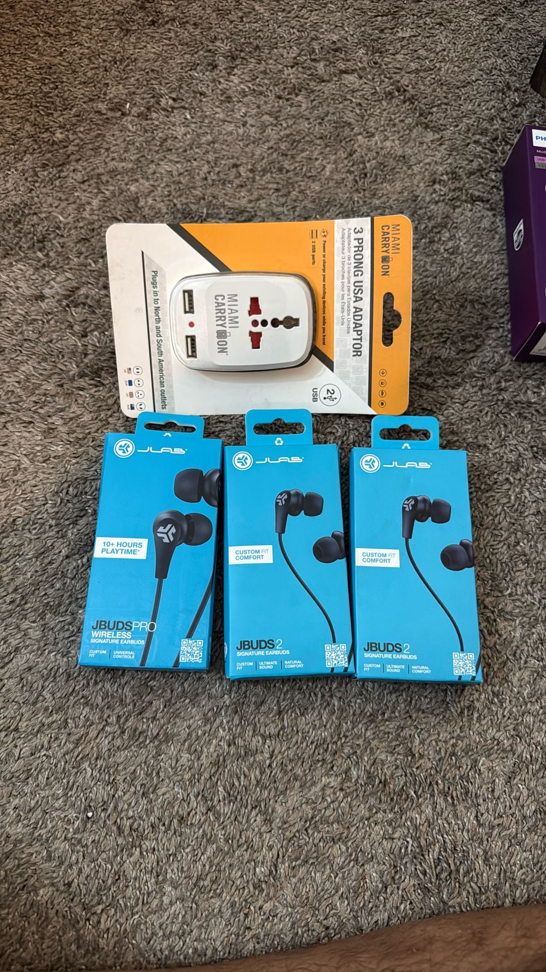 Jlab Wired Headphones 3 & Power Adapter