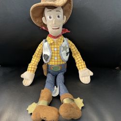 Disney Store Toy Story 3 Sheriff Woody Plush Cowboy Rag Doll 18" Pixar EUC
