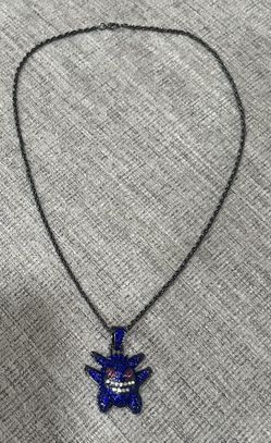 Black Rhodium Rope Chain W/ Gengar Pendant