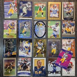 (21) All Different Isaac Bruce Football Card Lot St. Louis Rams