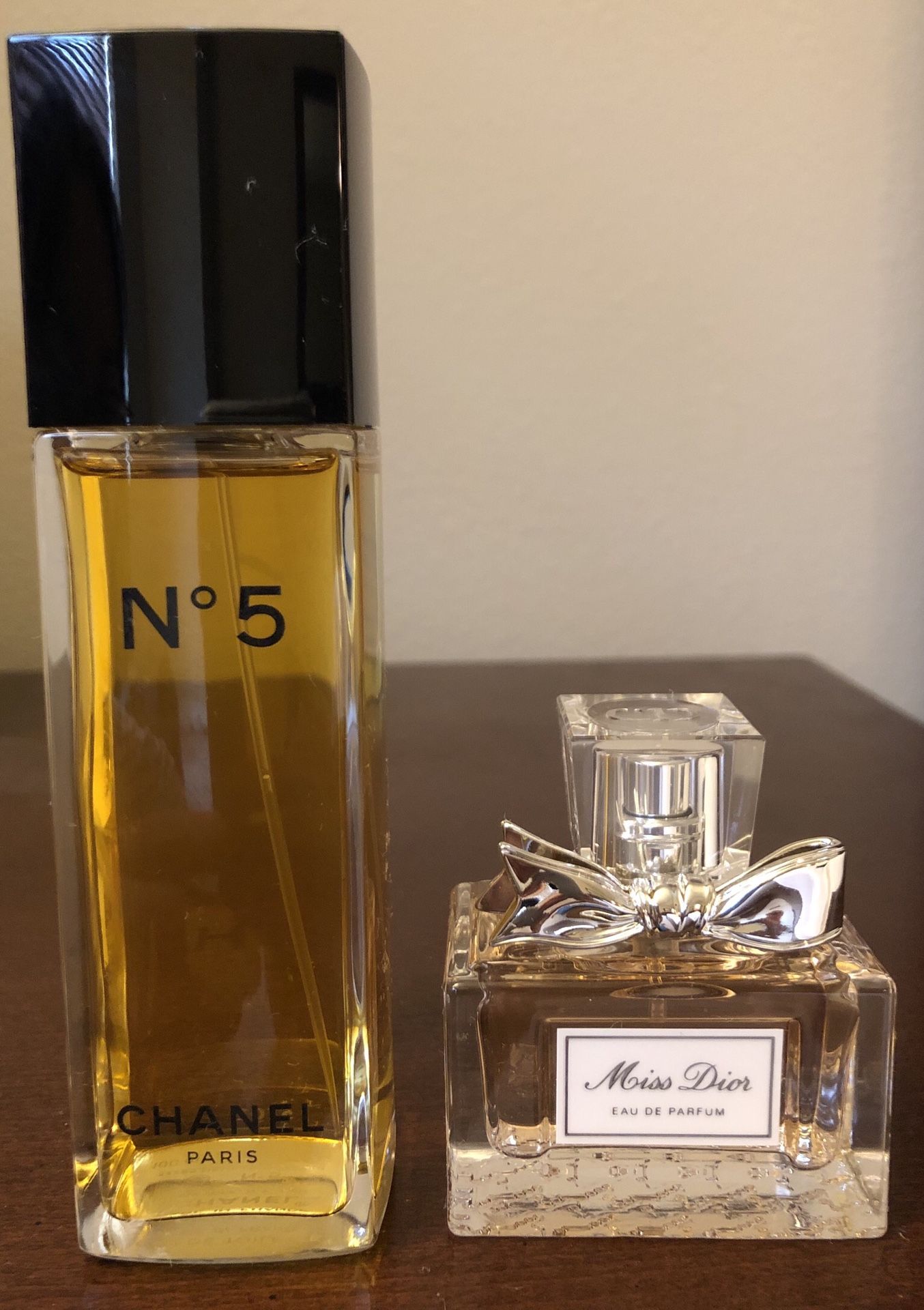 Chanel no. 5 & Miss Dior perfume