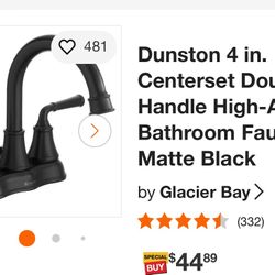 Glacier Bay 4in Centerset 2 Handle Bathroom Faucet 