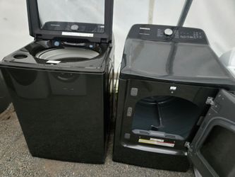 Samsung Washer And Dryer Set Electric topload