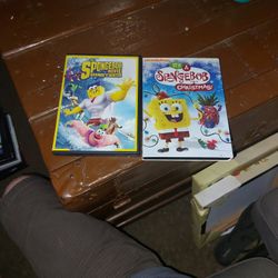 2 DVDs The Spongebob Movie Sponge Out of Water and It's a Spongebob Christmas
