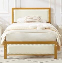 Twin bed, with velvet top