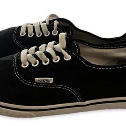 Vans Classic Black Canvas Low Top Lace Up Sneakers Women's Size 9 Men's 7.5
