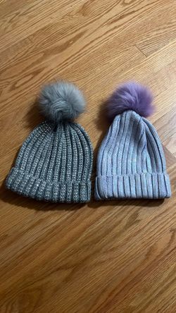 Justice Girl Winter Hats Lot Of 2