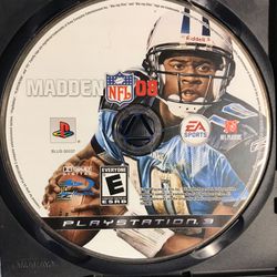 Madden 08 Play Station 3 Video Game Ps3 