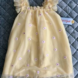 Toddler Girl Yellow Flower Dress