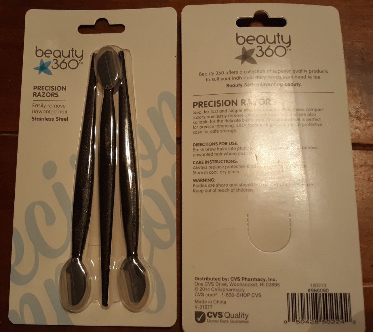 2 PACK Beauty 360 Precision Razors