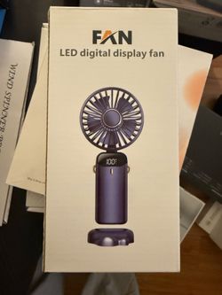 LED hand fan