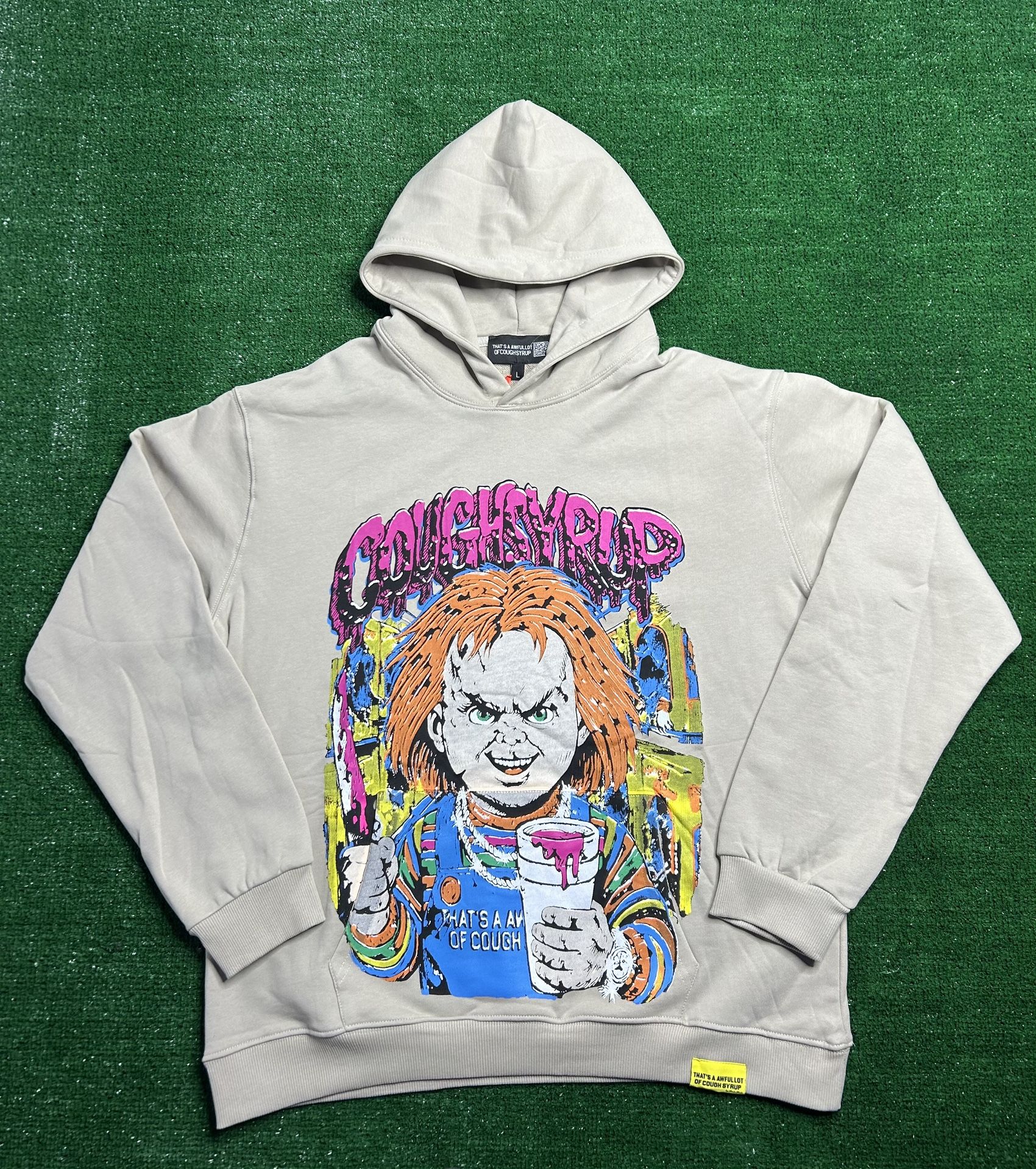 That's a Awful Lot of Cough Syrup Chucky "BEIGE" Hoodie - (Size L)