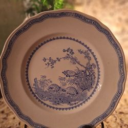 
Quail Blue (Round Quail Backstamp)
by Furnivals England Dishes 