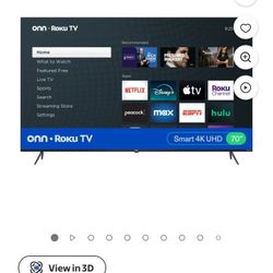 onn 70” Class 4K UHD  LED Roku Smart Television