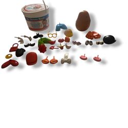 Original Mr. Potato Head Bucket w/All 27 Accessories  1989