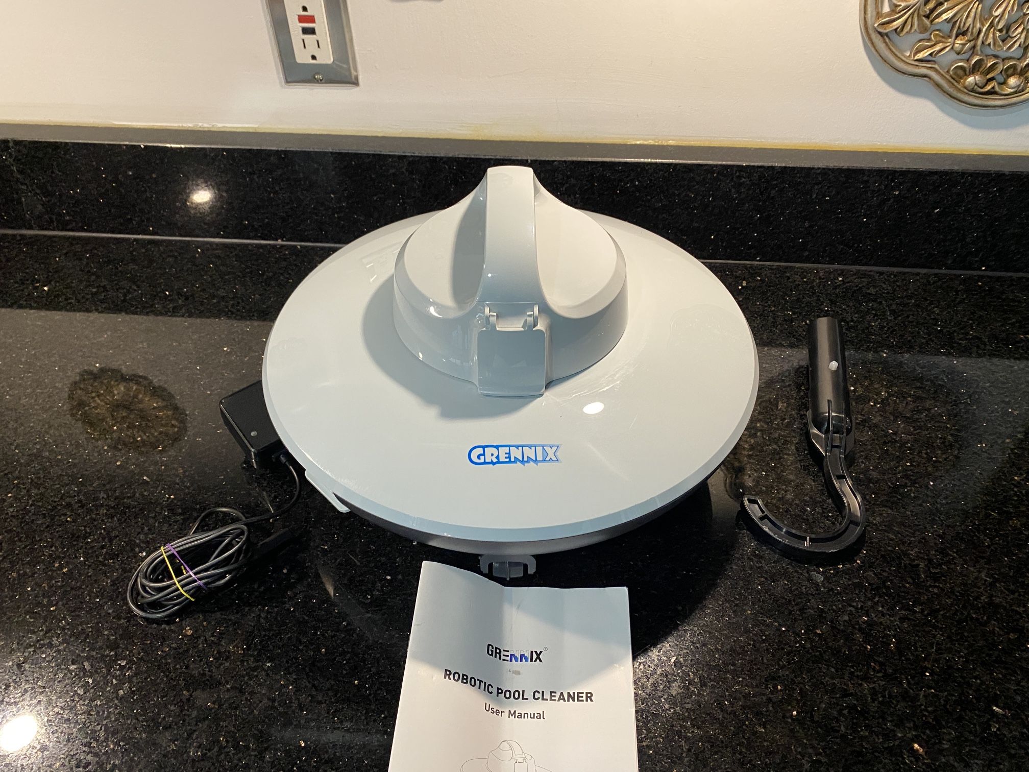 Grennix Robotic Pool Cleaner Pool Vacuum for Above Ground Pools w/Retrieval Hook