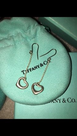 Tiffany & Co Elsa Peretti drop heart earrings