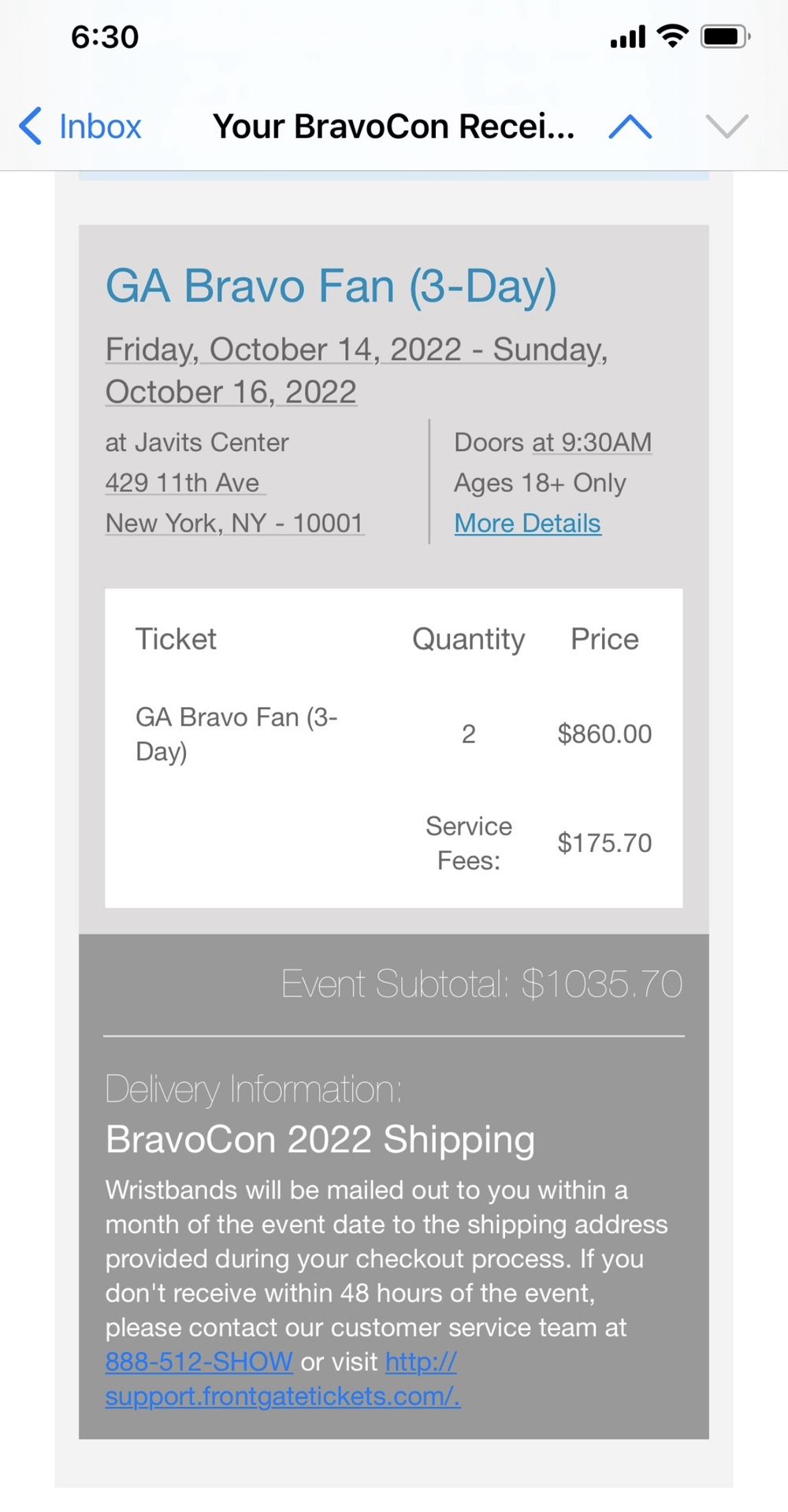BravoCon Bravo Fan 3 day (Entire Event) Tickets