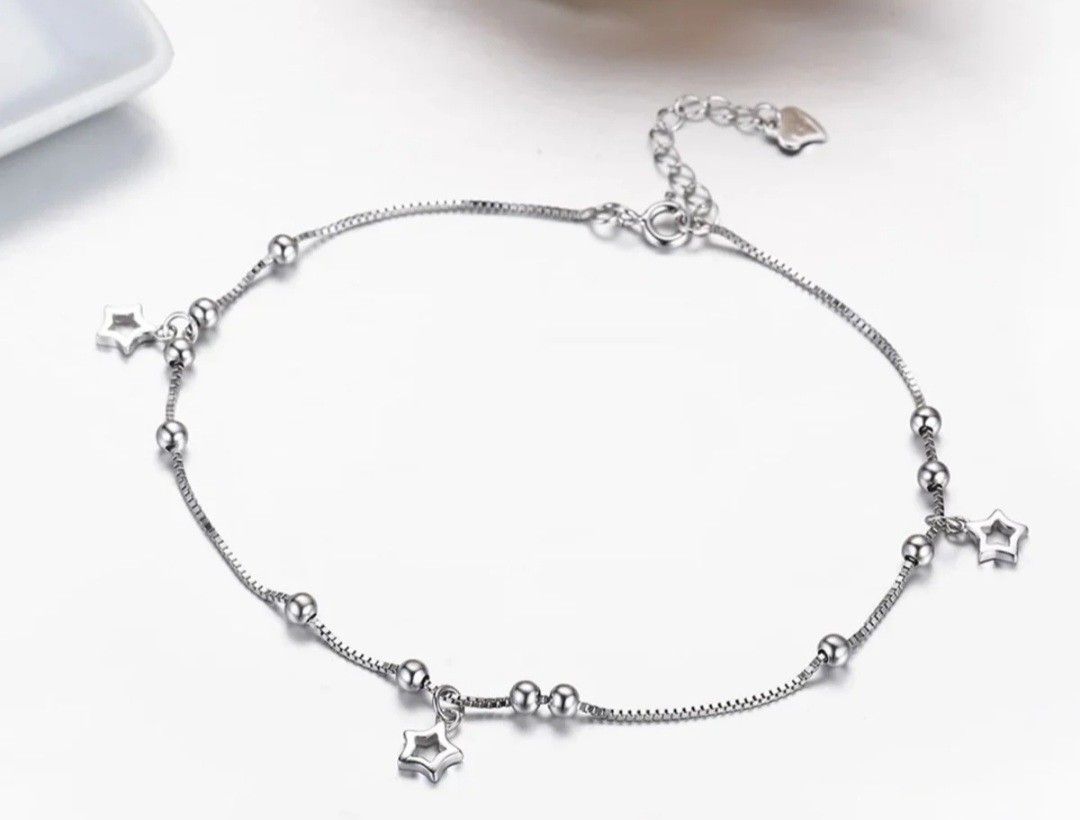 925 Sterling Silver Anklet - Stars