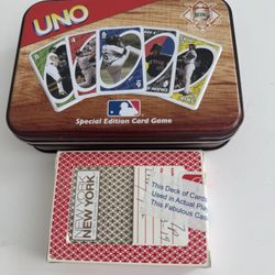 UNO MLB Special Edition Tin + New York Casino Playing Cards