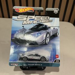 Hot Wheels 2023 Car Culture Speed Machines Pagani Zonda R Car Silver NEW HKC42