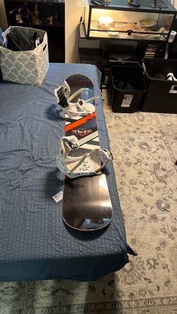 Snowboard With Bindings and Boots