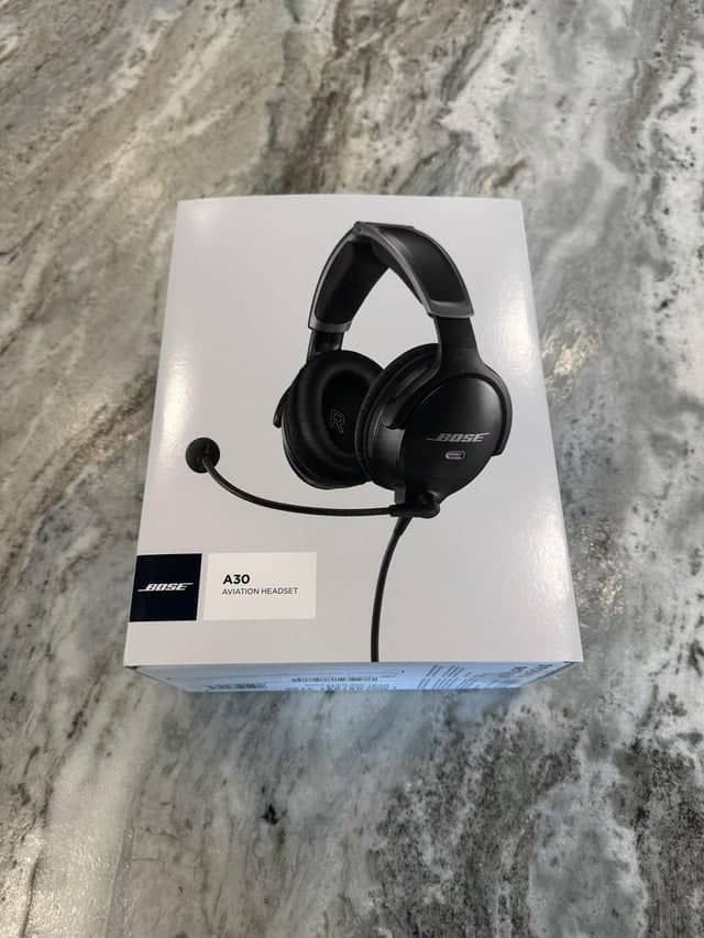 Bose A30 Aviation Headset with Bluetooth and Dual plug Cable