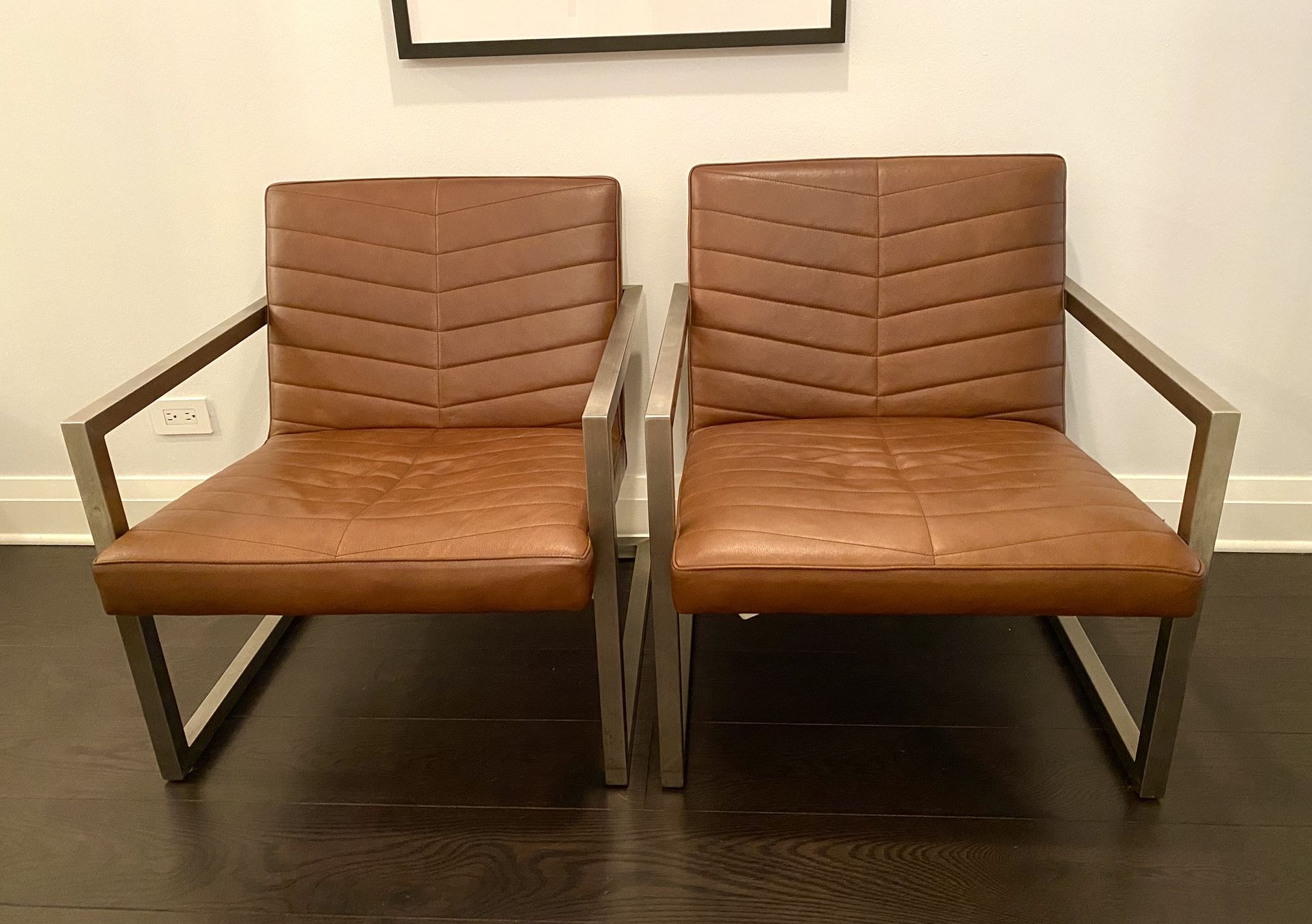 2 Room & Board Leather Chairs