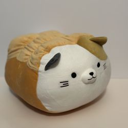 Takashoji 14” White Calico Cat Bread Loaf (w/Tag)