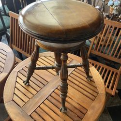 Antique Ball And Claw Piano Stools