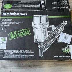 Metabo 3-1/4-in 21-Degree Pneumatic Roundhead Framing Nailer #8412