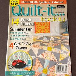 Quilt-It Today Issue #11 Magazine July August 2014 Hobby Crafts